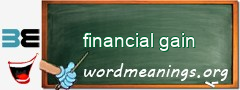 WordMeaning blackboard for financial gain